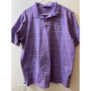 Purple Striped Masters Golf Polo XL